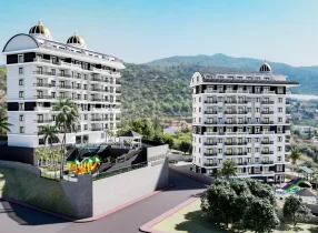 Alanya'da Lüks Yaşam: Tatil Köyü Tarzı Olanaklara Sahip Yeni Apartman Kompleksi