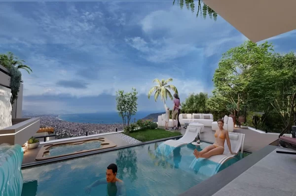 Alanya Tepe Mahallesi'nde Muhteşem Deniz Manzaralı Satılık 3+1 Villa