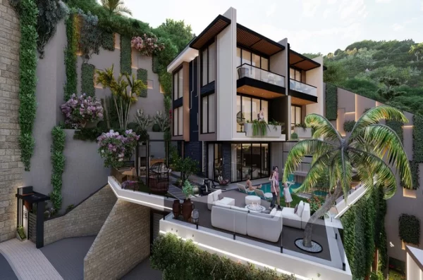 Alanya Tepe Mahallesi'nde Muhteşem Deniz Manzaralı Satılık 3+1 Villa