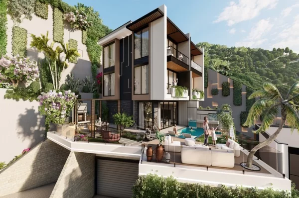 Alanya Tepe Mahallesi'nde Muhteşem Deniz Manzaralı Satılık 3+1 Villa