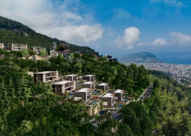 Alanya'nın Tercih Edilen Tepe Mahallesi'nde Satılık Lüks 4+1 Deniz Manzaralı Villa