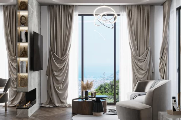 Luxury 4+1 Sea View Villa for Sale in Alanya's Desirable Tepe Neighborhood