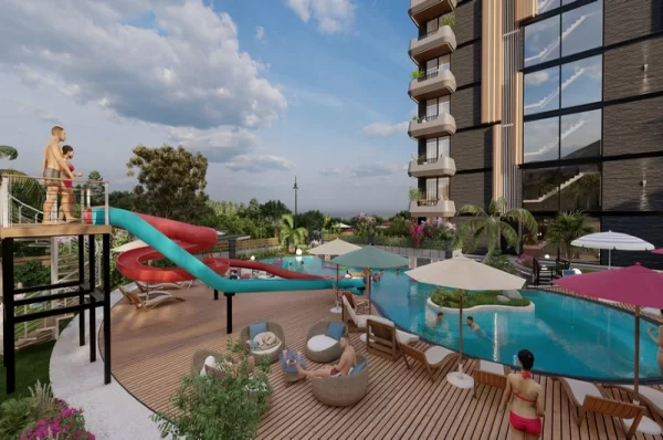 Newly Built Apartments in Alanya's Oba Neighborhood with Sea Views