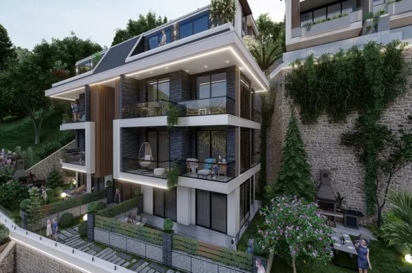 Stunning Sea View Villas for Sale in Alanya's Tepe Neighborhood