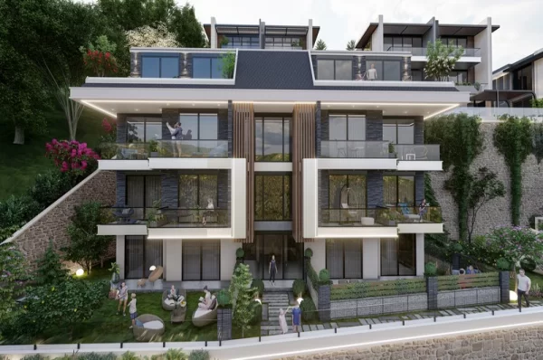 Stunning Sea View Villas for Sale in Alanya's Tepe Neighborhood