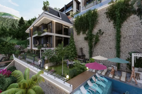 Stunning Sea View Villas for Sale in Alanya's Tepe Neighborhood