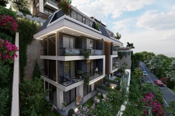 Stunning Sea View Villas for Sale in Alanya's Tepe Neighborhood