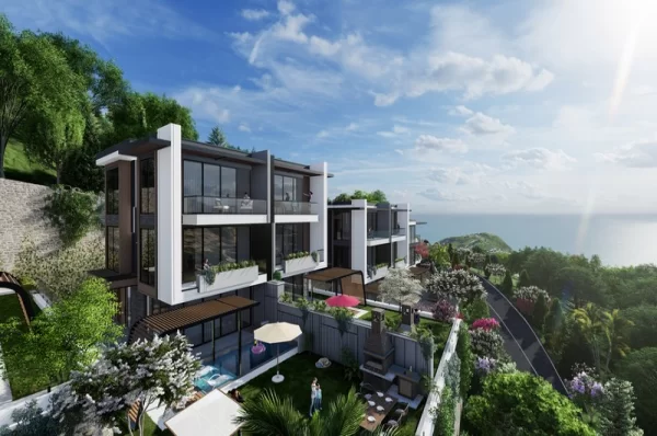 Stunning Sea View Villas for Sale in Alanya's Tepe Neighborhood