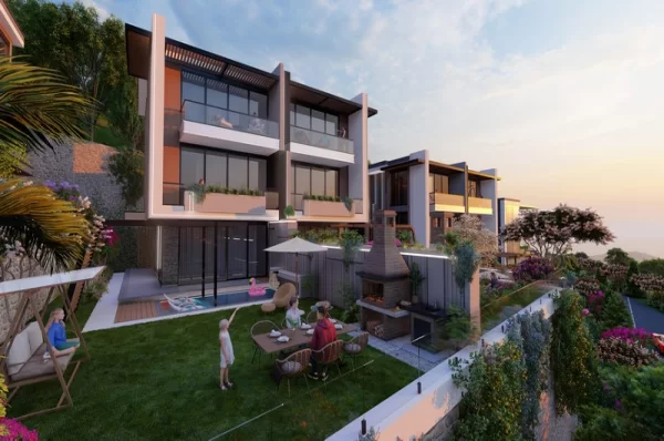 Stunning Sea View Villas for Sale in Alanya's Tepe Neighborhood