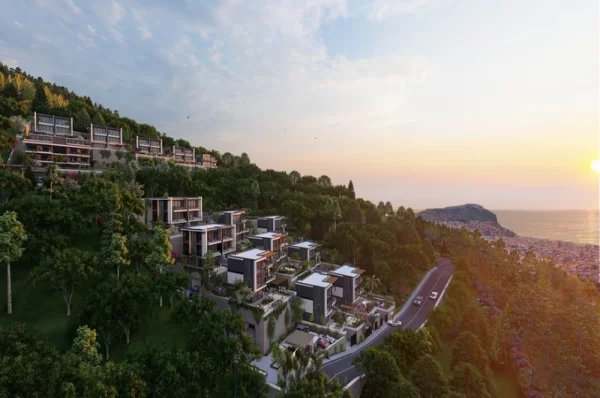 Stunning Sea View Villas for Sale in Alanya's Tepe Neighborhood