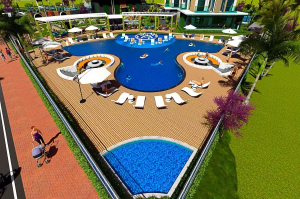 Luxurious 1+1 Apartment for Sale in Alanya's Premier Complex: Experience Modern Living