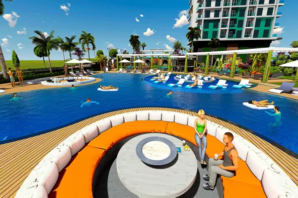 Luxurious 1+1 Apartment for Sale in Alanya's Premier Complex: Experience Modern Living