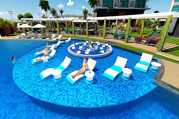 Luxurious 1+1 Apartment for Sale in Alanya's Premier Complex: Experience Modern Living