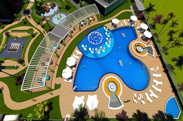 Luxurious 1+1 Apartment for Sale in Alanya's Premier Complex: Experience Modern Living