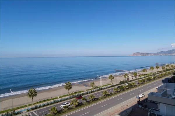 Beachfront Bliss: Fully Furnished 1+1 Apartment with Spectacular Ocean Views