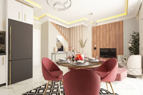 Роскошный дуплекс 2+1 на первом этаже в Алании: элегантная жизнь во всей красе