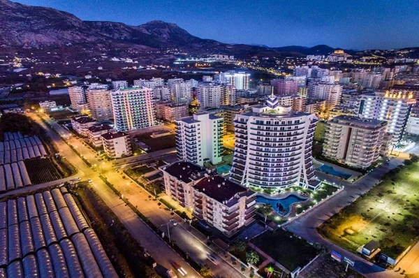 Panoramic Sea View Beachfront One Livingroom Apartment for Sale in Alanya