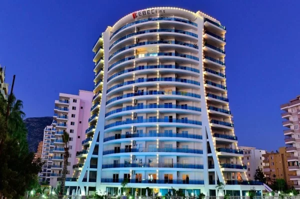 Panoramic Sea View Beachfront One Livingroom Apartment for Sale in Alanya
