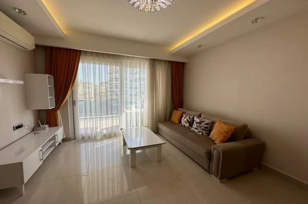 Panoramic Sea View Beachfront One Livingroom Apartment for Sale in Alanya