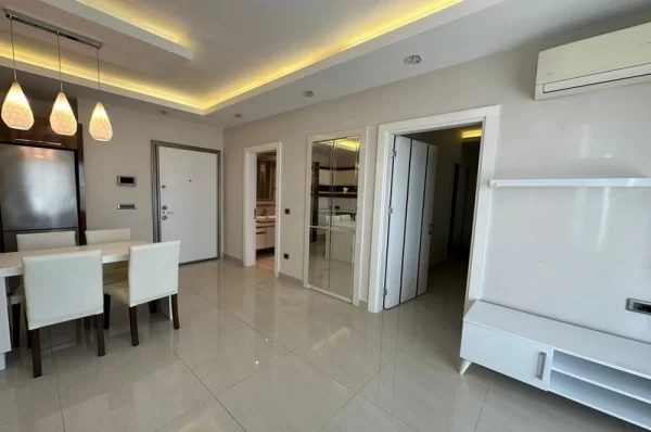 Panoramic Sea View Beachfront One Livingroom Apartment for Sale in Alanya