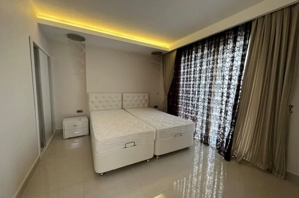 Panoramic Sea View Beachfront One Livingroom Apartment for Sale in Alanya