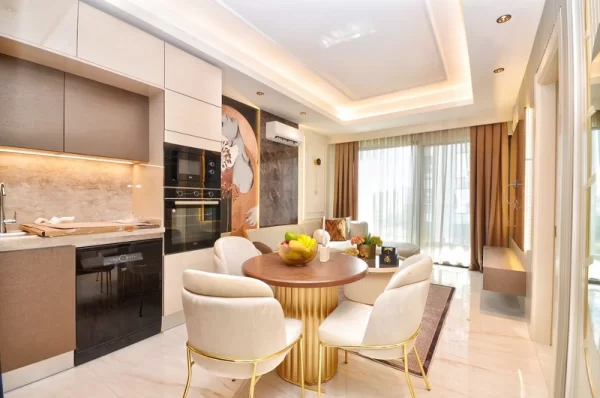 Beachfront 1+1 Apartment for Sale in Alanya,Mahmutlar