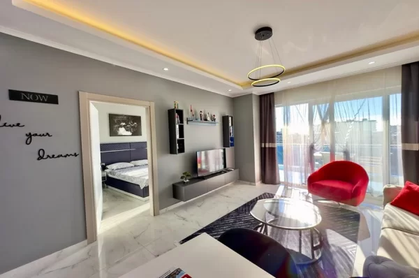 Fully Furnished New Brand One Bedrooms One Livingroom Apartment for Sale in Alanya,Mahmutlar