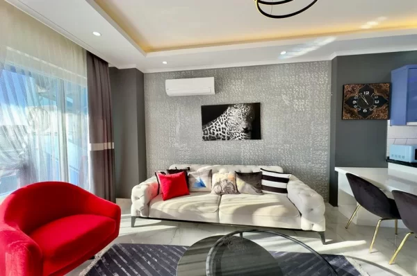 Fully Furnished New Brand One Bedrooms One Livingroom Apartment for Sale in Alanya,Mahmutlar