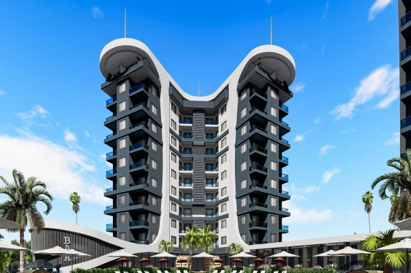 Апартаменты 1+1 и 2+1 с видом на море с рассрочкой на продажу в самом роскошном районе Аланьи