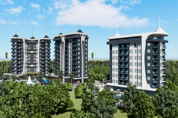 Апартаменты 1+1 и 2+1 с видом на море с рассрочкой на продажу в самом роскошном районе Аланьи