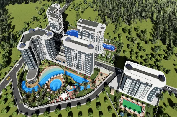 Апартаменты 1+1 и 2+1 с видом на море с рассрочкой на продажу в самом роскошном районе Аланьи