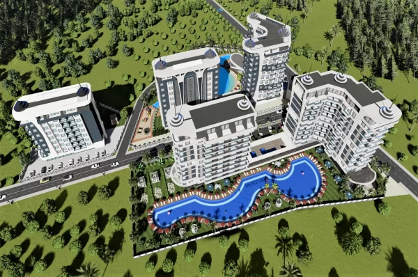 Апартаменты 1+1 и 2+1 с видом на море с рассрочкой на продажу в самом роскошном районе Аланьи