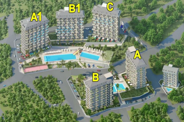 Privileged Living Oasis and Property for Sale with One Bedroom in Alanya