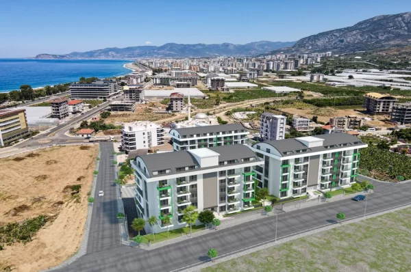 One-bedroom Apartments and Two-Bedroom Penthouses for Sale in Alanya's Prestigious Facility