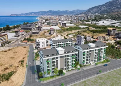 One-bedroom Apartments and Two-Bedroom Penthouses for Sale in Alanya's Prestigious Facility