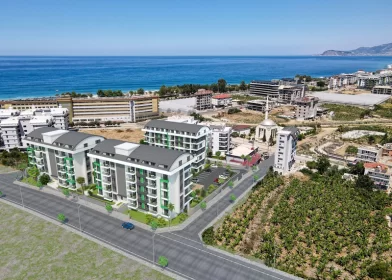 One-bedroom Apartments and Two-Bedroom Penthouses for Sale in Alanya's Prestigious Facility