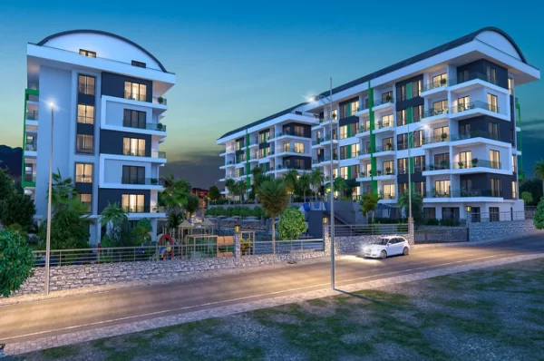 One-bedroom Apartments and Two-Bedroom Penthouses for Sale in Alanya's Prestigious Facility