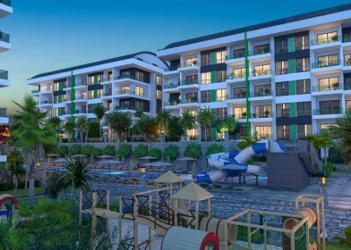 One-bedroom Apartments and Two-Bedroom Penthouses for Sale in Alanya's Prestigious Facility