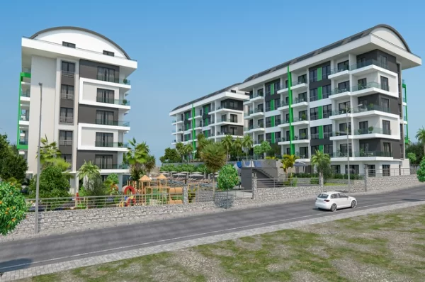 One-bedroom Apartments and Two-Bedroom Penthouses for Sale in Alanya's Prestigious Facility