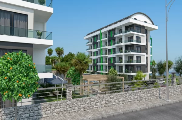 One-bedroom Apartments and Two-Bedroom Penthouses for Sale in Alanya's Prestigious Facility