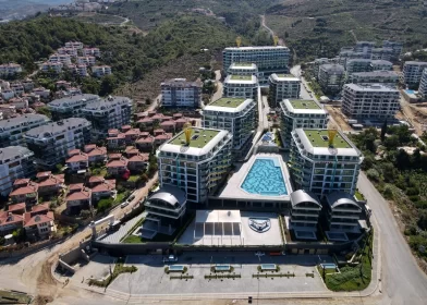 Sea View from Each Corner Beachfront 1+1 Flats and 3+1 Duplexes for Sale in Alanya