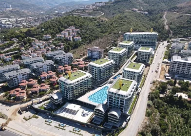 Sea View from Each Corner Beachfront 1+1 Flats and 3+1 Duplexes for Sale in Alanya