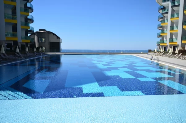 Sea View from Each Corner Beachfront 1+1 Flats and 3+1 Duplexes for Sale in Alanya