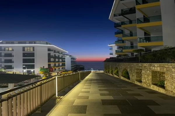 Sea View from Each Corner Beachfront 1+1 Flats and 3+1 Duplexes for Sale in Alanya