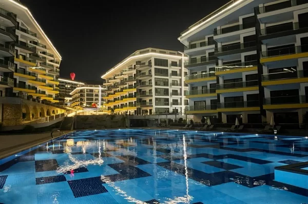 Sea View from Each Corner Beachfront 1+1 Flats and 3+1 Duplexes for Sale in Alanya