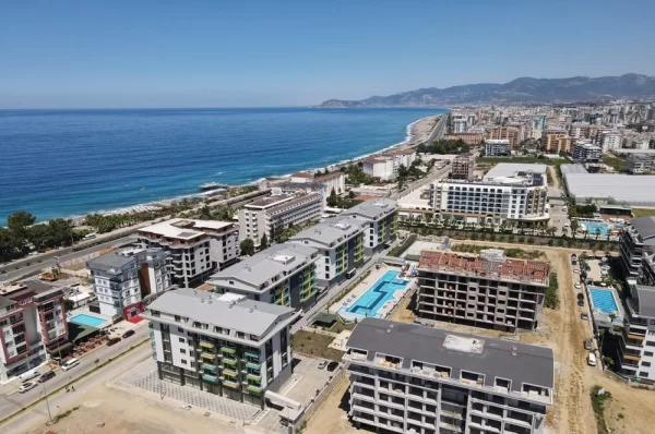 Open Your Windows for Sea View Beachfront 2+1 and 3+1 Duplexes for Sale in Alanya