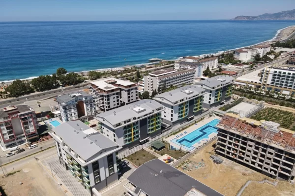 Open Your Windows for Sea View Beachfront 2+1 and 3+1 Duplexes for Sale in Alanya