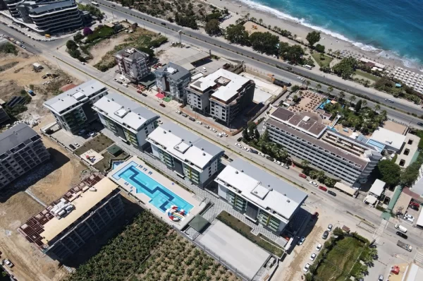 Open Your Windows for Sea View Beachfront 2+1 and 3+1 Duplexes for Sale in Alanya