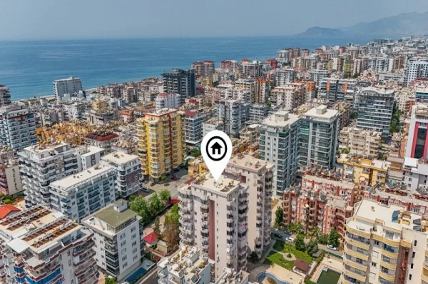 Explore the Fully Furnished High Floor 2+1 Apartment for Sale in Alanya