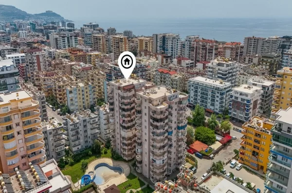 Explore the Fully Furnished High Floor 2+1 Apartment for Sale in Alanya